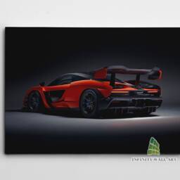 Red Mclaren Canvas Art Print Picture Racing Super Sports Cars Framed Wall Decor -E369 - thumbnail 2