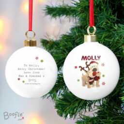 Personalised Boofle My 1st Christmas Bauble - New Baby Xmas Tree Decor Baby's First Keepsake - thumbnail 3