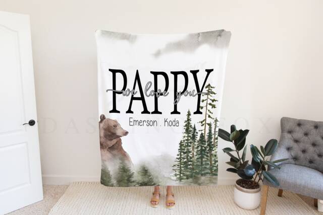 Father's Day Blanket, Fathers Gift, Personalized Blanket For Dad, Grandpa Gift Grandparent, Custom Birthday Dad - image 1
