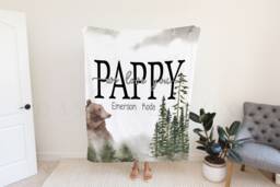 Father's Day Blanket, Fathers Gift, Personalized Blanket For Dad, Grandpa Gift Grandparent, Custom Birthday Dad - thumbnail 1