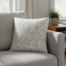 Bird Song Floral Pastel Cushion Cover - thumbnail 2