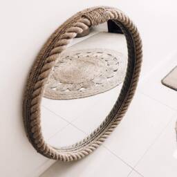 Extra Large Nautical Rope Mirror - Coastal Home Decor - 35.4 - thumbnail 3