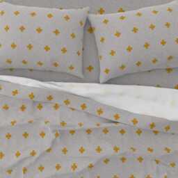 Swiss Cross Sheets - North-South-East-West By Nouveau_Bohemian Southwestern Boho Tribal Cotton Sateen Sheet Set Bedding Spoonflower - thumbnail 3