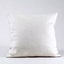 Embroidered Floral Pillow Cover, Fabricut Linen, Blue & Brown - thumbnail 4