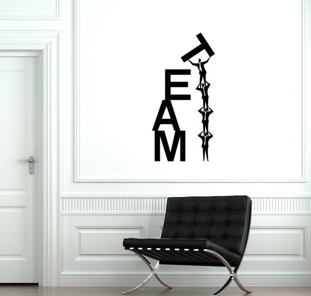 Team Vinyl Wall Decal Teamwork Office Space Interior Business Stickers Mural - #2915Di - image 1