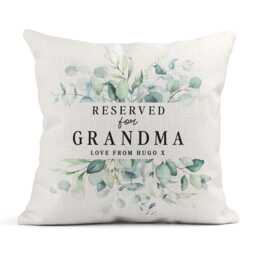 Personalised Cushion For Grandma, Floral Eucalyptus, Reserved Birthday Gift, Mother's Day Gift - thumbnail 1