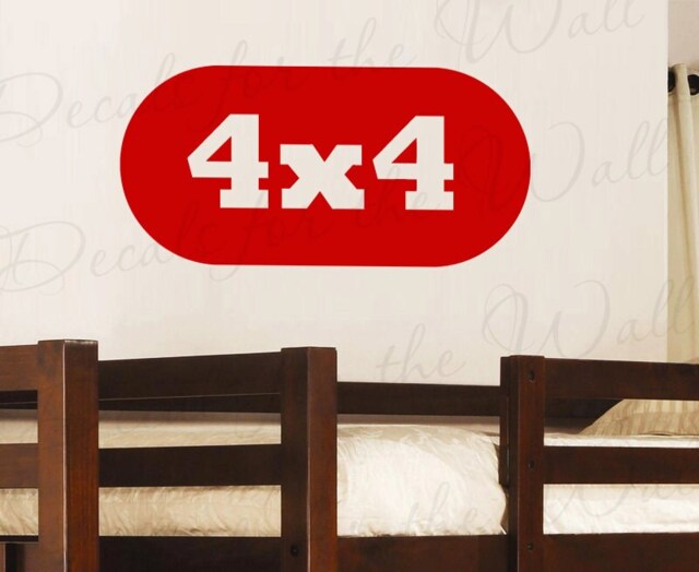 4x4 Off-Road Dirt Biking Trucking Boy Room Kid Baby Nursery Playroom Large Wall Decal Vinyl Quote Decoration Sticker Decor Art K22 - image 1