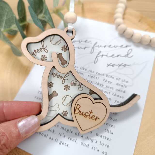 Christmas Tree Dog Gift - Bauble Pet Poem Mum - image 1