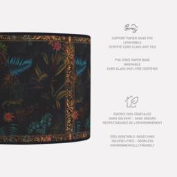 Lampshade Floor Lamp, Retro Vintage Artisanal Tropical - thumbnail 3