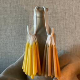 Beeswax Tiny Taper Candle Set Scottish Gift Box With Stand - thumbnail 2