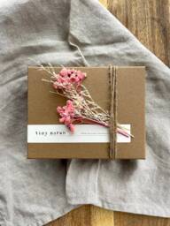 Beeswax Tiny Taper Candle Set Scottish Gift Box With Stand