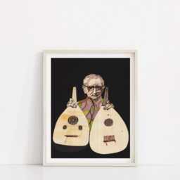 Oud Man - Gicl??e Print Of Original Walnut Ink + Coffee Gouache Painting - thumbnail 3