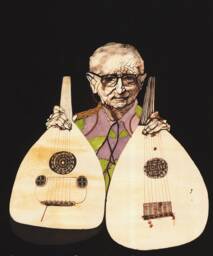 Oud Man - Gicl??e Print Of Original Walnut Ink + Coffee Gouache Painting - thumbnail 1