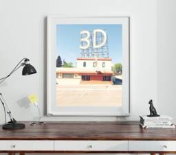 "Vintage Photo, Decor, Wall Montana Art, Minimal Matte, Matte Sign, Retro Sign ""3D" - thumbnail 1