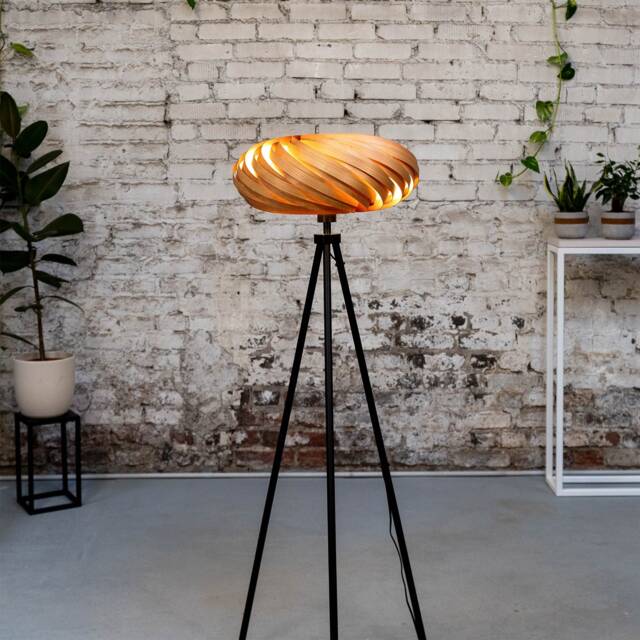 standing Lamp Made Of Cherry Tree Wood, Handmade Design Lamp - image 1