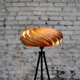 standing Lamp Made Of Cherry Tree Wood, Handmade Design Lamp - thumbnail 3