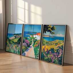 Set Of 3 Ayrshire Posters, Scotland Travel Prints, Wall Art Set, Coastal Landscape Scottish Countryside Prints - thumbnail 2
