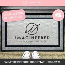 Custom Logo Doormat - Outdoor Personalized Rug Customized Washable Door Mat Welcome Realtor