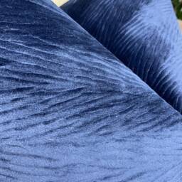 Navy Cushion Cover, Textured Velvet Pillow Designer Cover - Harlequin Fabric, Double Sided Throw , Sofa - thumbnail 4