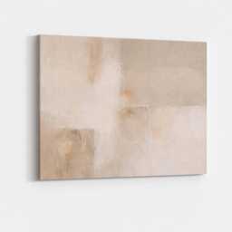 Beige Aesthetic Canvas Wall Art Neutral Abstract Print Minimalist Soft Tone Modern Decor Living Room Bedroom Office Scandi Cool Artwork - thumbnail 1