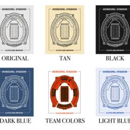 Vintage Cleveland Municipal Stadium Seating Chart Print - thumbnail 2