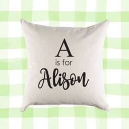 Personalized Name Canvas Pillow Or Cover - Nursery Decor Home Throw Child's Bedroom New Baby Gift - thumbnail 1