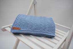 Knitted Alpaca Blanket For Crib, Wool Baby Blanket, Cover Newborn, Baby Shower Gift - thumbnail 1