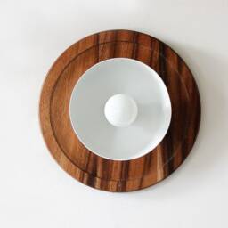 Modern Flush Mount Wood & White Wall Sconce Lamp Wooden Fixture Light Kitchen Foyer Lighting Restaurant Lights - thumbnail 4