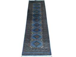 2x6 Gray Color Bokhara Rug - Runner Hallway Luxury Bukhara Fine Quality Woolen Afghan - thumbnail 1