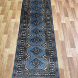 2x6 Gray Color Bokhara Rug - Runner Hallway Luxury Bukhara Fine Quality Woolen Afghan - thumbnail 2