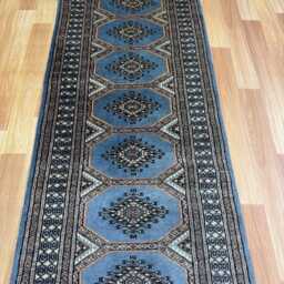2x6 Gray Color Bokhara Rug - Runner Hallway Luxury Bukhara Fine Quality Woolen Afghan - thumbnail 3