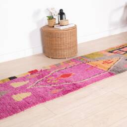 Moroccan Runner Rug 2x10 Ft, Vintage Berber Runner, Handwoven Wool Rug, Tribal Bohemian Hallway 77x313 cm - thumbnail 3