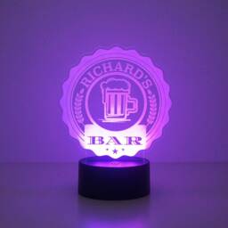 Personalized Home Bar Led Sign - Custom Man Cave Decor - thumbnail 4