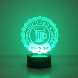 Personalized Home Bar Led Sign - Custom Man Cave Decor - thumbnail 2