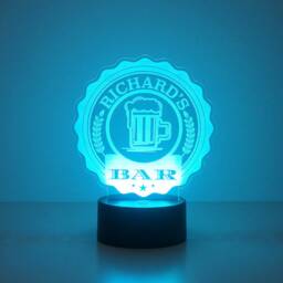Personalized Home Bar Led Sign - Custom Man Cave Decor - thumbnail 3
