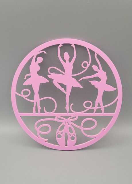 Ballet Dancer, Girls Bedroom Decor, Club Name Sign Name, Door Or Wall Hanger in Acrylic Wood - image 1