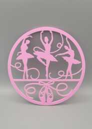 Ballet Dancer, Girls Bedroom Decor, Club Name Sign Name, Door Or Wall Hanger in Acrylic Wood - thumbnail 1