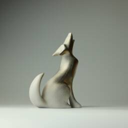 Wooden Wolf Sculpture - 13 - thumbnail 4