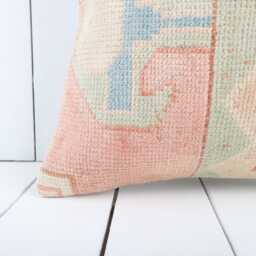 Handmade Turkish Kilim Pillow Cover Vintage Anatolian Cushion - 16x16 - thumbnail 2
