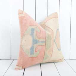 Handmade Turkish Kilim Pillow Cover Vintage Anatolian Cushion - 16x16 - thumbnail 3