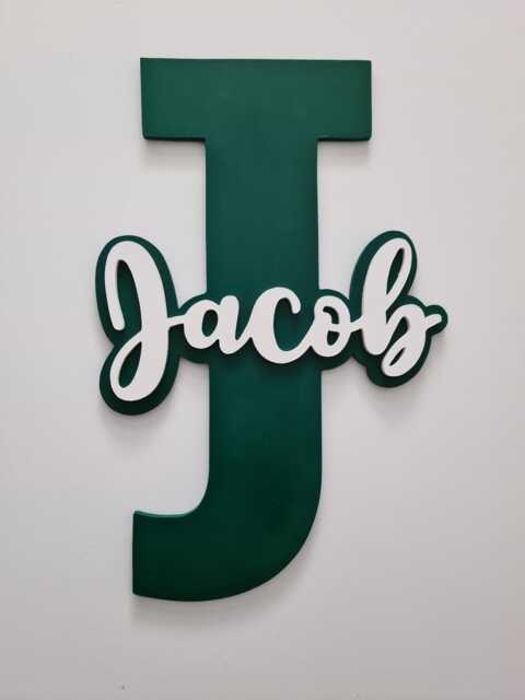 Personalised 3D Wooden Layered Wall Letter Nursery Decor - image 1