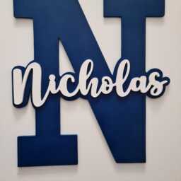 Personalised 3D Wooden Layered Wall Letter Nursery Decor - thumbnail 2