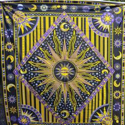 Celestial Sun Moon Tapestry, Bohemian Wall Hanging, King/Double Size - thumbnail 4