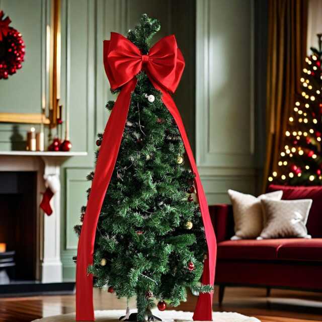 Christmas Tree Red Bow - image 1