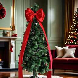 Christmas Tree Red Bow - thumbnail 1