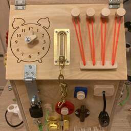 Montessori Busy Board House With Led Light For Toddler - Sensory Activity Toy Fine Motor Skills Educational Gift Babies 1st Birthday - thumbnail 2