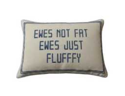 Ewes Not Fat - Handmade Needlepoint Pillow - thumbnail 2