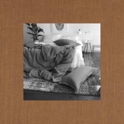 Khaki Light Brown Linen Duvet Cover- Modern Bedding - Made To Order in The Usa - thumbnail 1