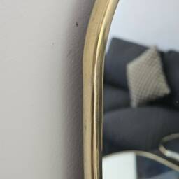 Handmade Moroccan Brass Wall Mirror Irregular Shape - thumbnail 3