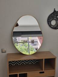 Handmade Moroccan Brass Wall Mirror Irregular Shape
